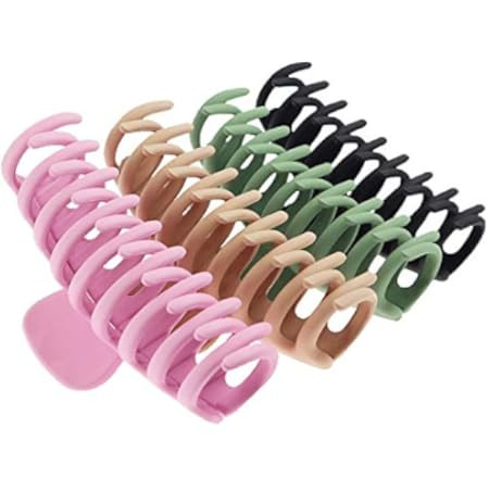 JSY Hair Claw Clips 4.3 Inch Nonslip Large Claw Clip for Women and Girls Thin Hair,Strong Hold Hair  | Amazon (US)
