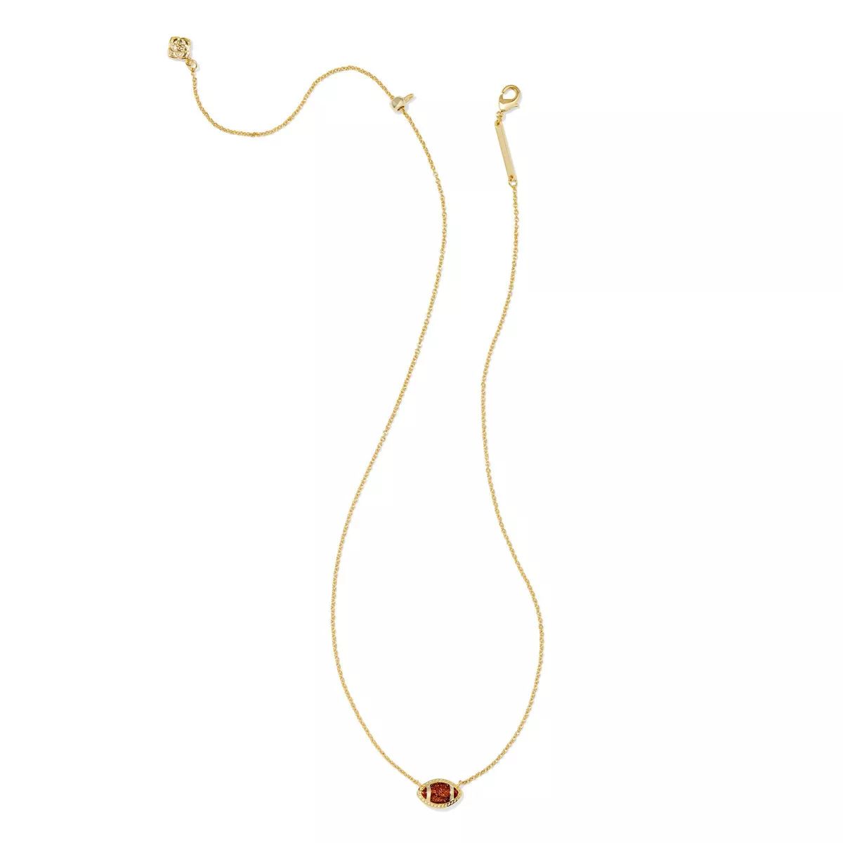 Kendra Scott Enamel Football Pendant Necklace - Gold/Brown | Target