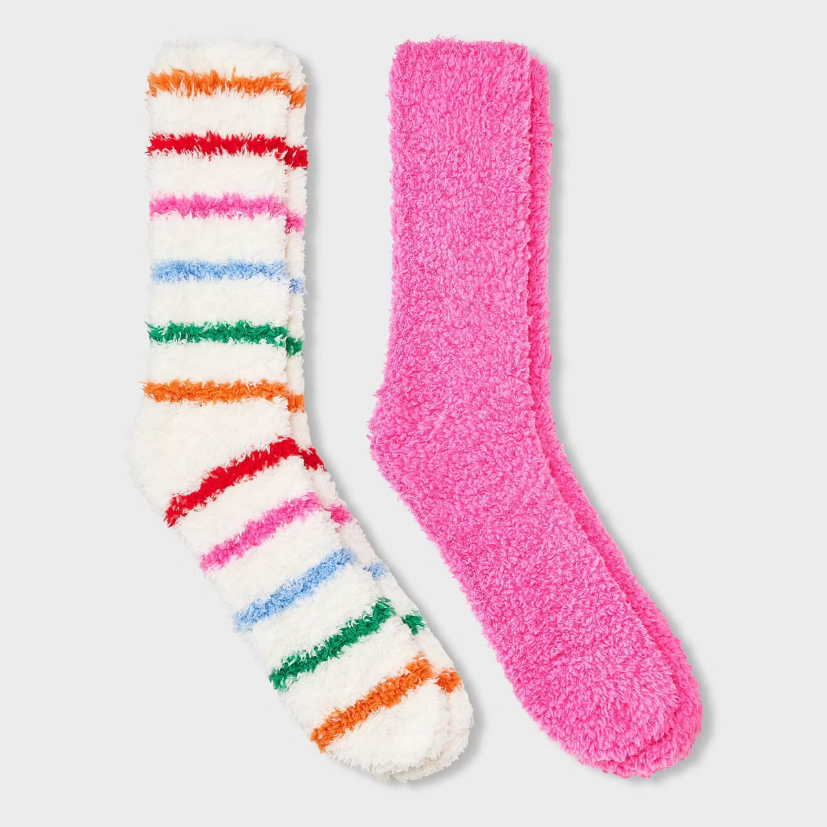 Women's 2pk Faux Shearling Cozy Crew Socks - 4-10 | Target