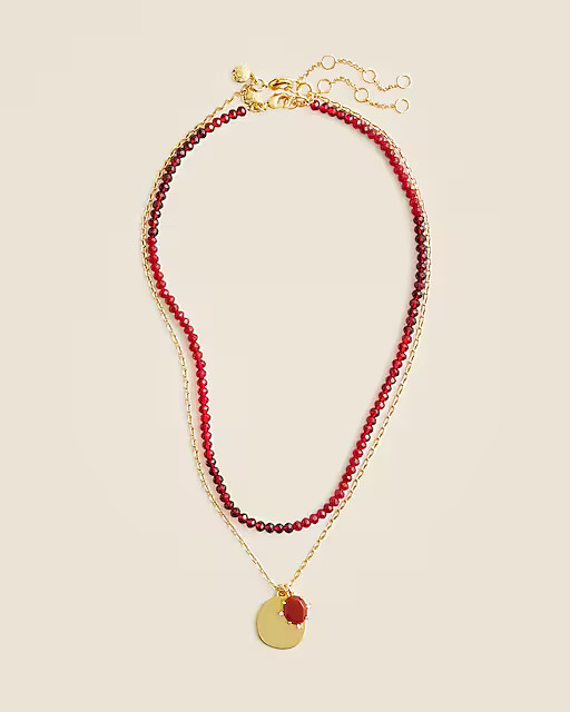 Layered coin pendant necklace | J. Crew US