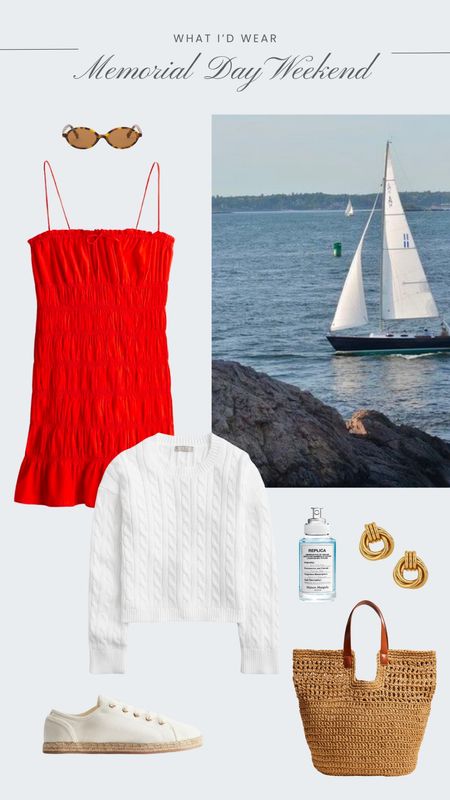 Memorial Day weekend outfit idea! Red sundress, sweater, cute summer outfit idea 

#LTKSeasonal #LTKFindsUnder50