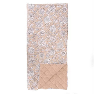 Floral Cotton Full/Queen Quilt, Tan/White, | Kirkland's Home | Kirklands
