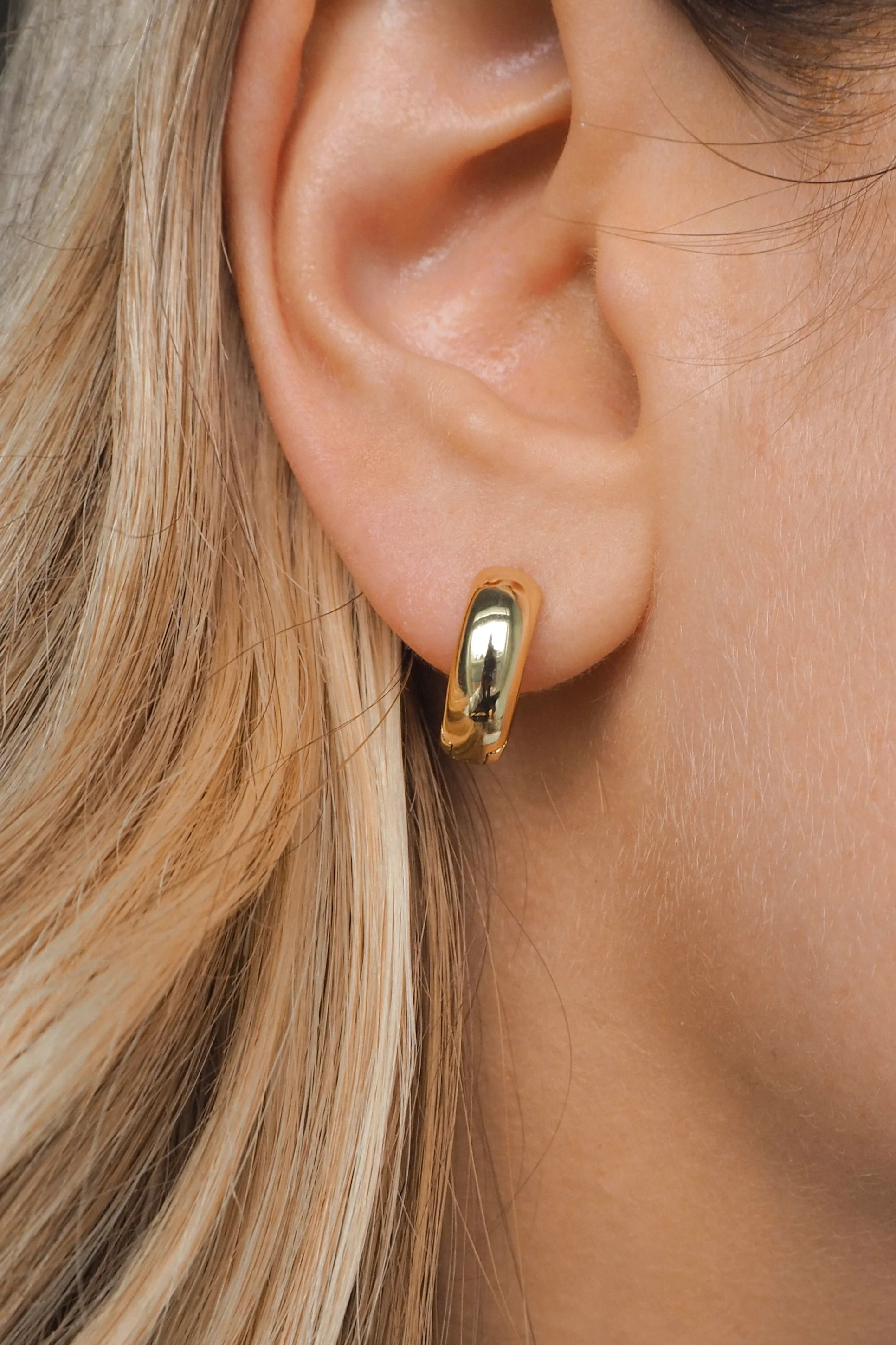 Chunky Gold Baby Hoops | Grey Bandit