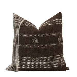 FRANK 22x22 Brown Wool Pillow Cover Brown Bhujodi Pillow - Etsy | Etsy (US)