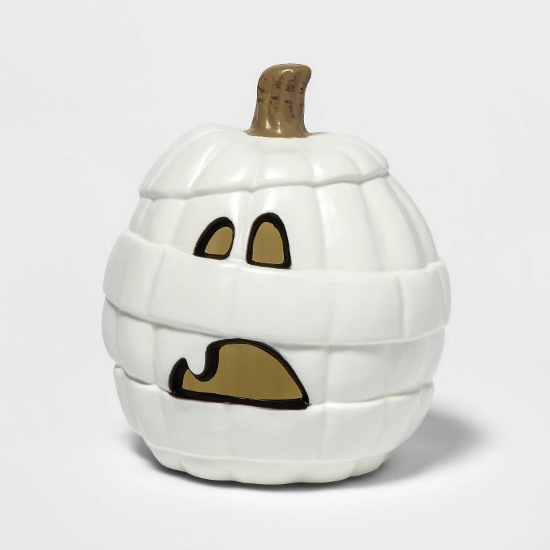 Lit Mummy Pumpkin White Halloween Decorative Prop - Hyde & EEK! Boutique™ | Target
