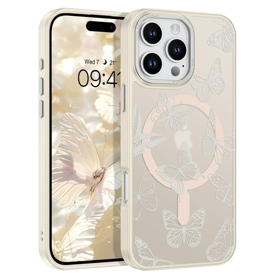 BENTOBEN Magnetic for iPhone 16 Pro Case [Compatible with Magsafe] Translucent Matte Butterfly Ph... | Amazon (US)