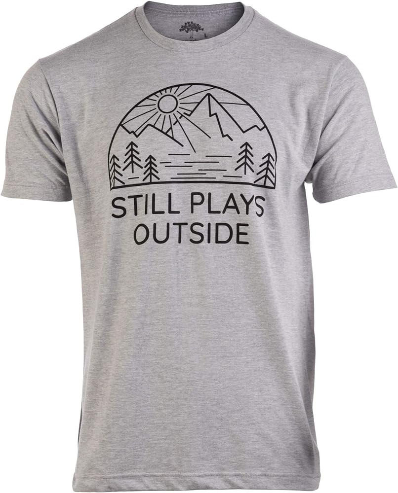 Still Plays Outside Hiking Tee | Funny Hiker Camping Camper Outdoors Men Women Shirt | Amazon (US)