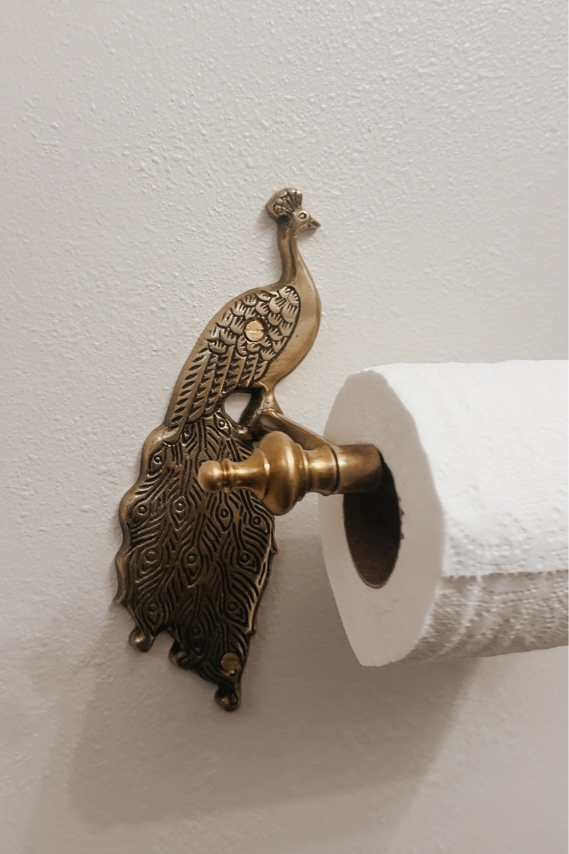 A touch of happiness has been added to our guest bathroom 🦚 