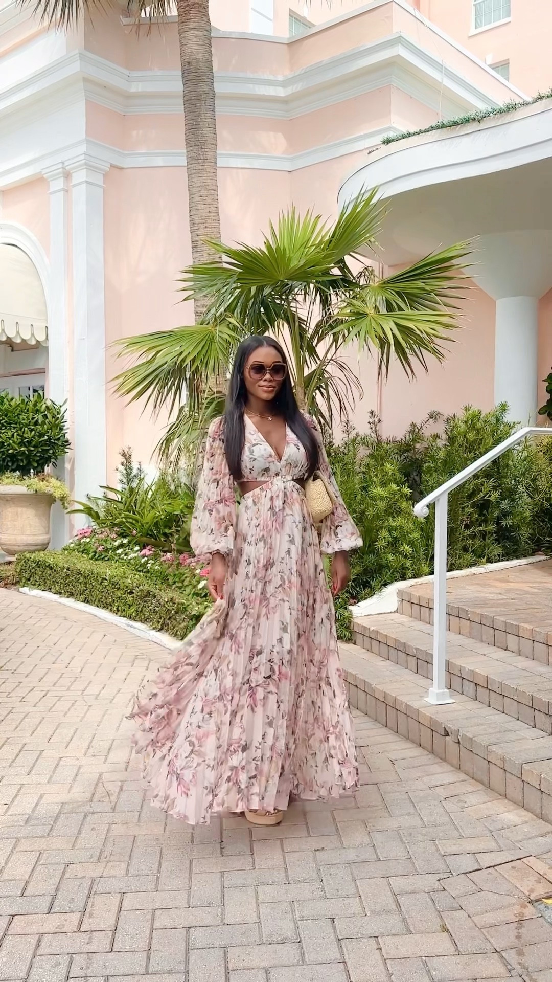 The prettiest floral maxi dress for spring! I wore it to lunch in Palm Beach. Would be perfect for Easter or a spring wedding! Wearing a small! 

#LTKVideo #LTKwedding #LTKSeasonal