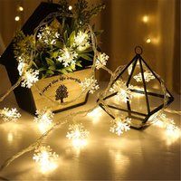 Christmas String Lights-Fairy Snowflake Led String Lights For Indoor Outdoor Tree Lights Decorations | Etsy (US)