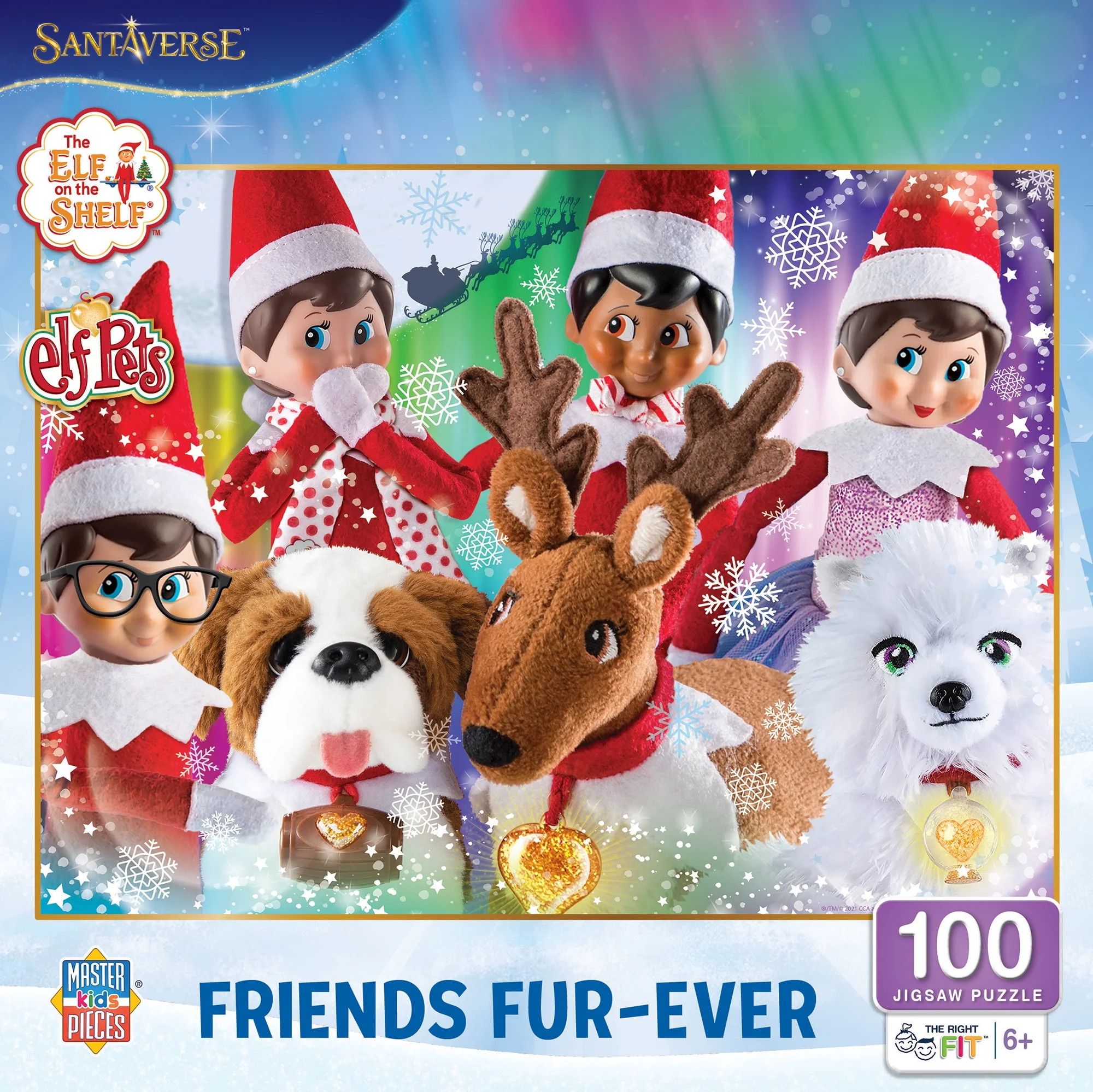 MasterPieces 100 Piece Kids Christmas Jigsaw Puzzle - Friends Fur-ever | Walmart (US)