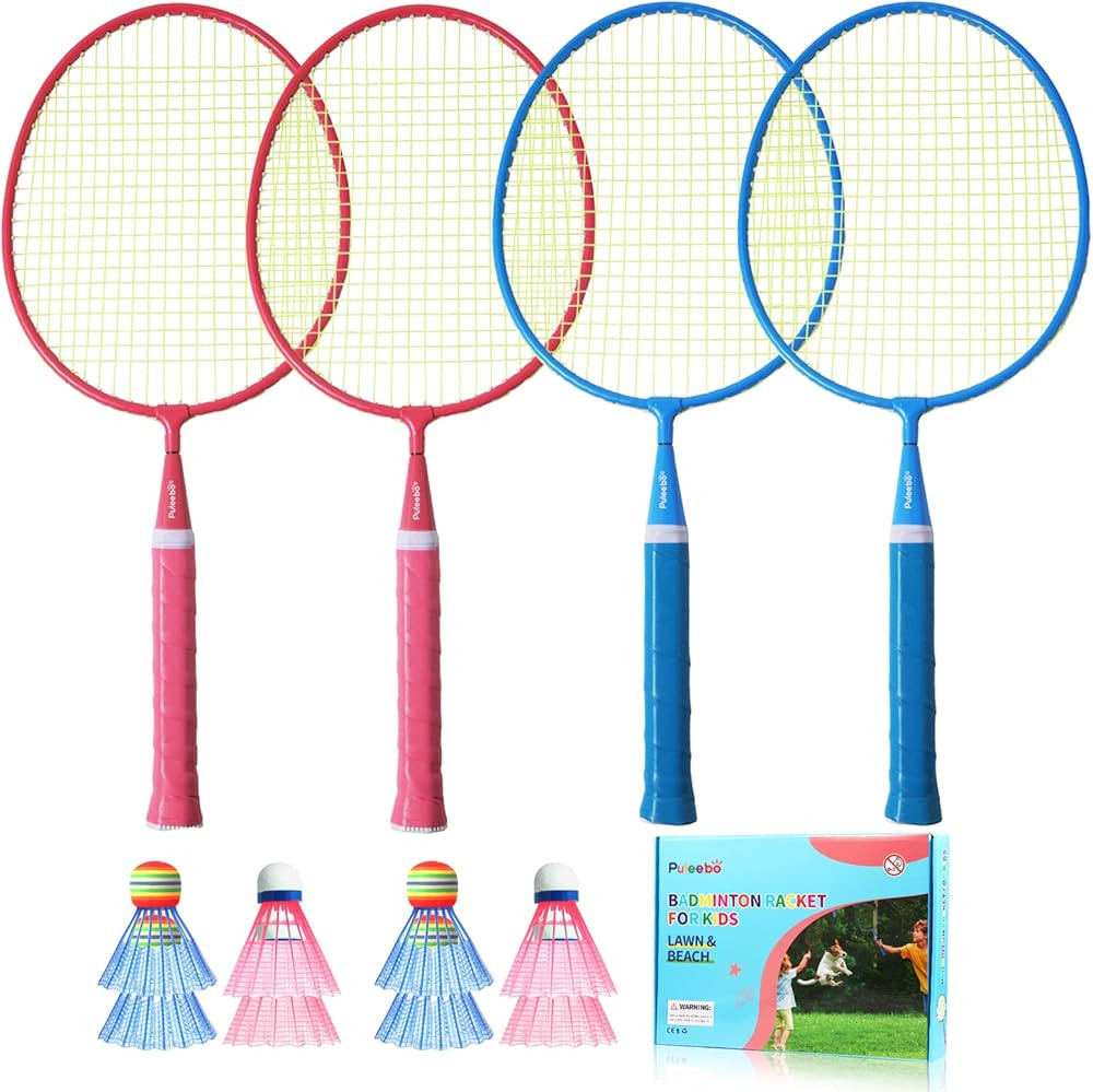 Badminton Racket for Kids - Outdoor Racquet Sports Toys for Children with shuttlecocks, Beach Law... | Amazon (US)