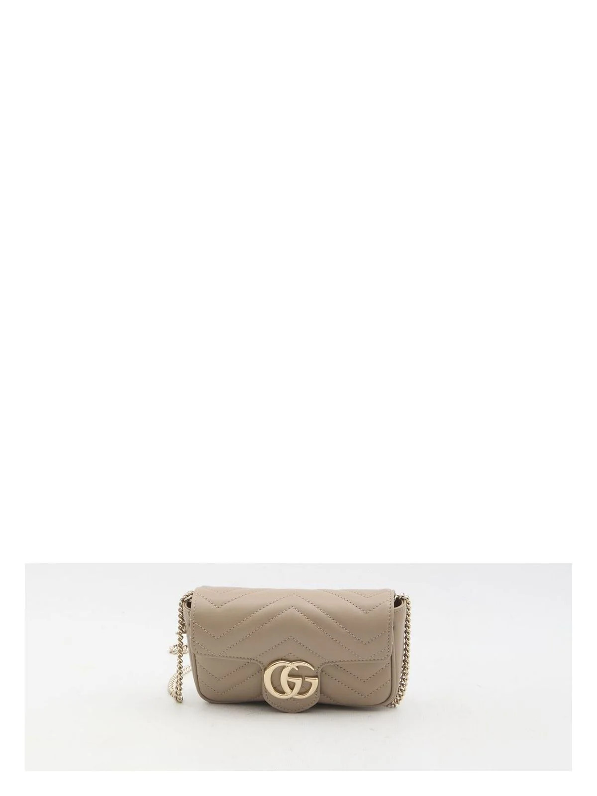 Gucci Women's Super Mini Gg Marmont Bag in Beige | 476433DTDHD | LOZURI