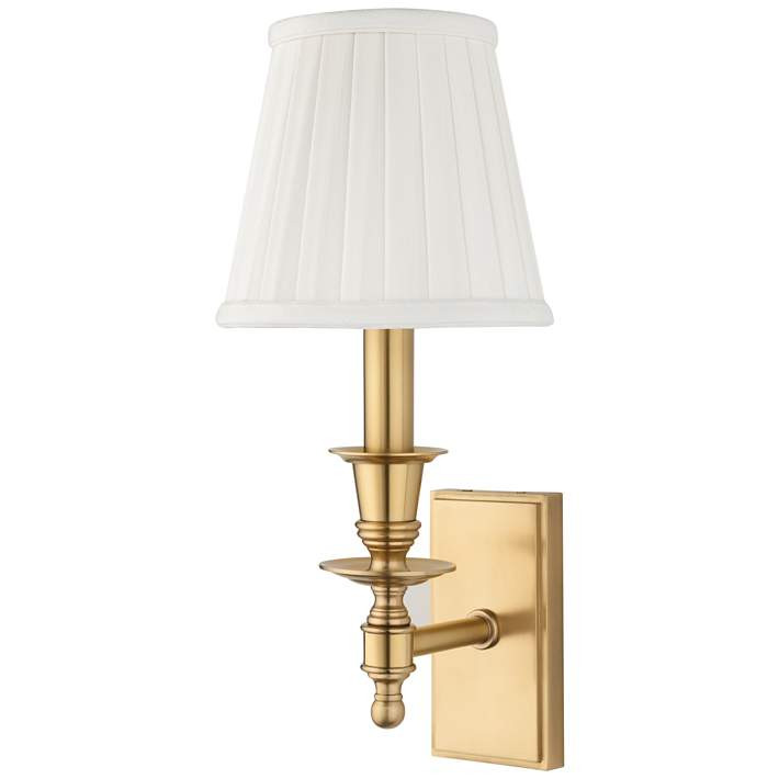Hudson Valley Ludlow 13" High Aged Brass Metal Wall Sconce - #387G2 | Lamps Plus | Lamps Plus