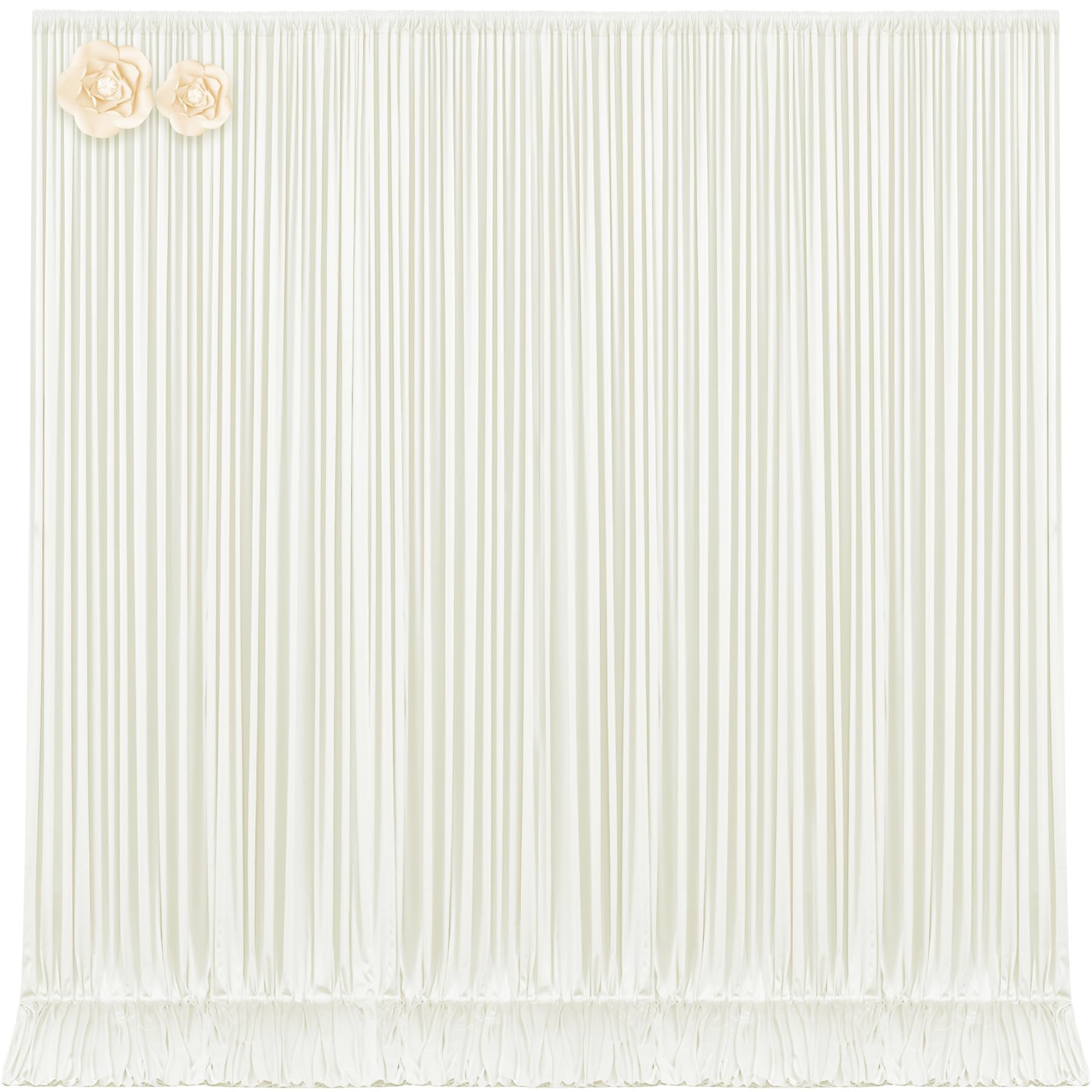10x12 Ivory Backdrop Curtains for Wedding Party Wrinkle Free Backdrops Curtain Drapes Fabric Deco... | Amazon (US)