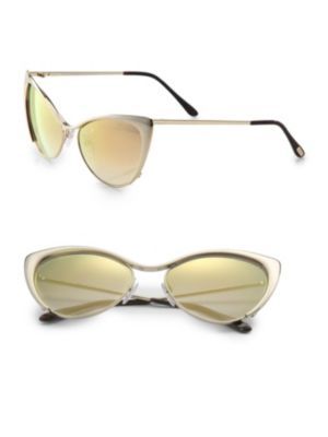 Nastasya Metal Cat's-Eye Sunglasses | Saks Fifth Avenue