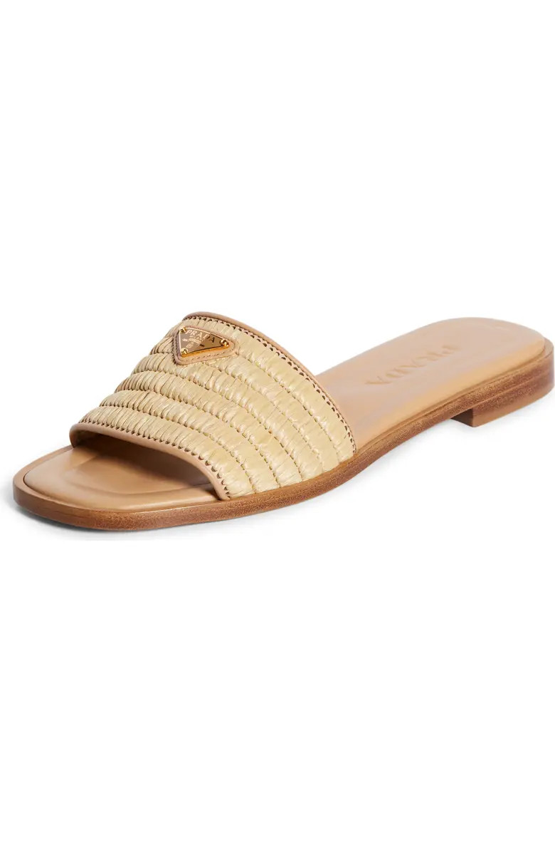 Prada Raffia Slide Sandal (Women) | Nordstrom | Nordstrom