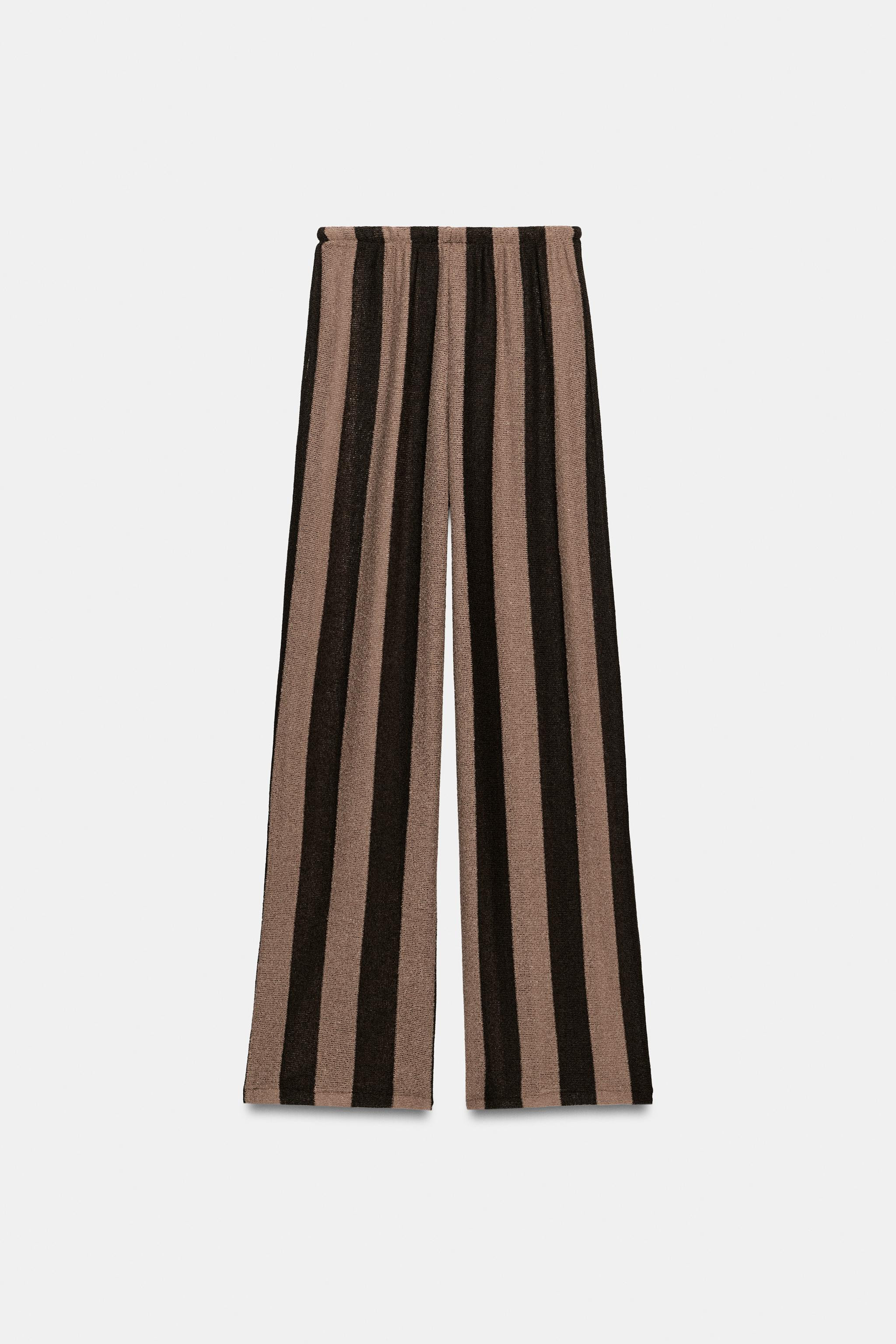 STRIPED RUSTIC PANTS | Zara US