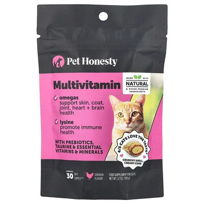 Pet Honesty, Multivitamin, For Cats, Chicken, 3.7 oz (100 g) | iHerb