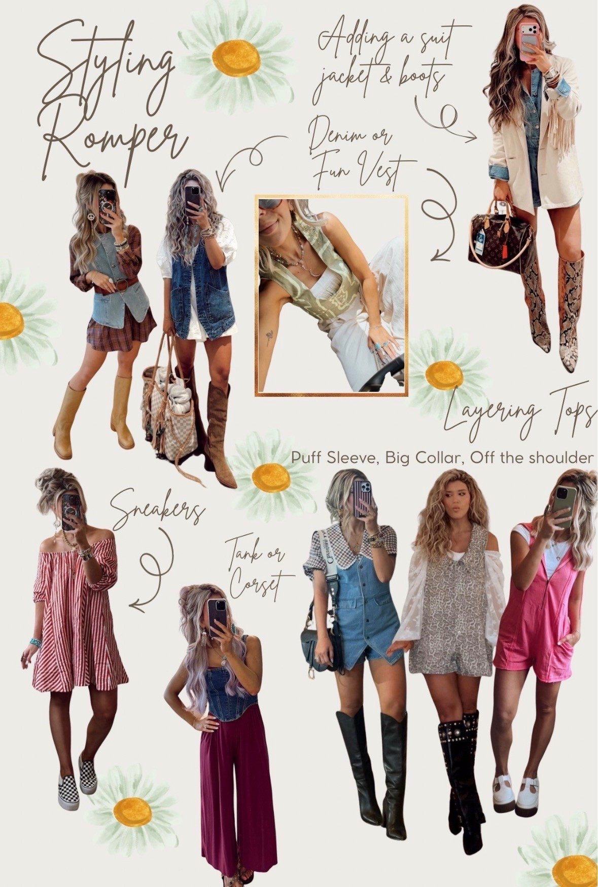 My favorite ways to style a romper 🌼🤍