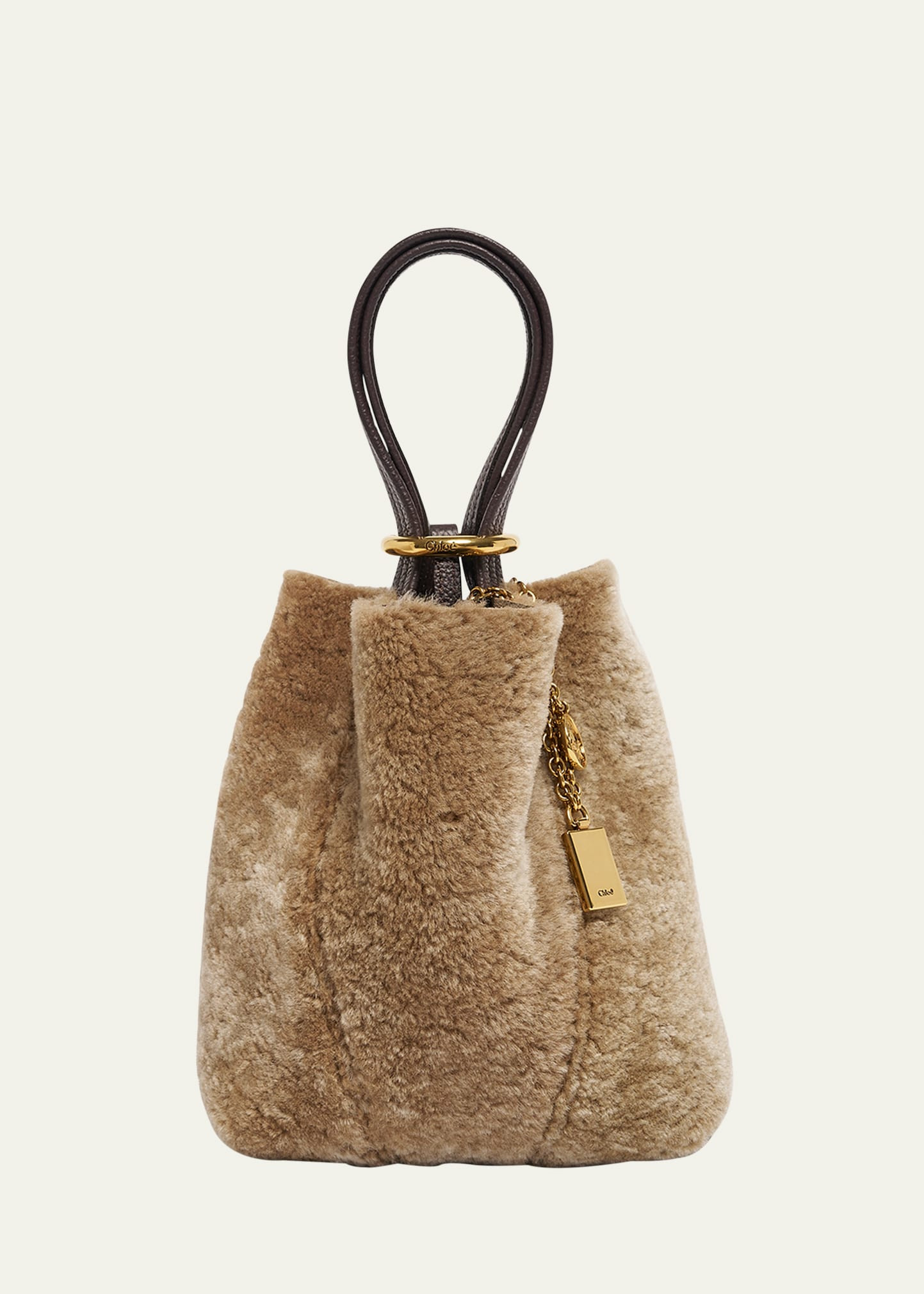 Chloe Spin Mini Shearling Bucket Bag | Bergdorf Goodman