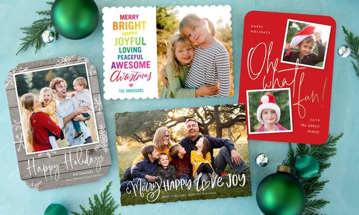 40, 70, or 100 Custom Holiday Photo Cards from PhotoAffections (Up to 81% Off ) | Groupon