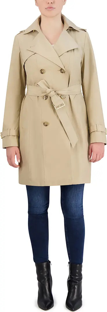 Hooded Double-Breasted Trench Coat | Nordstrom Rack