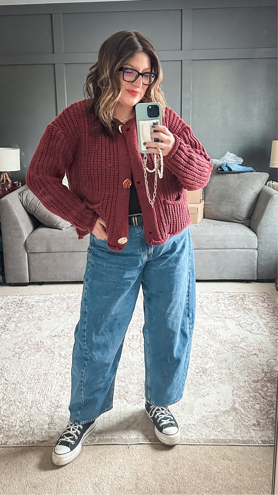 Today’s look:
Amazon cardi (XL)
Target tank (XL)
Amazon belt (L)
Abercrombie jeans (32)
Converse platform high tops


#LTKMidsize #LTKOver40 #LTKStyleTip