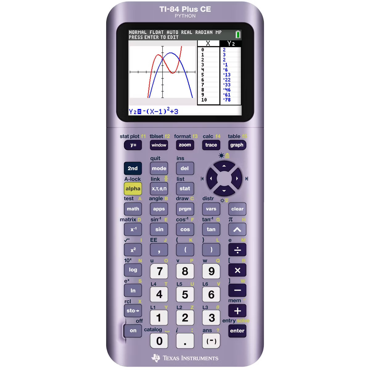 Texas Instruments CE Graphing Calculator 84+ - Metallic Purple: 3MB Storage, Exam Approved | Target