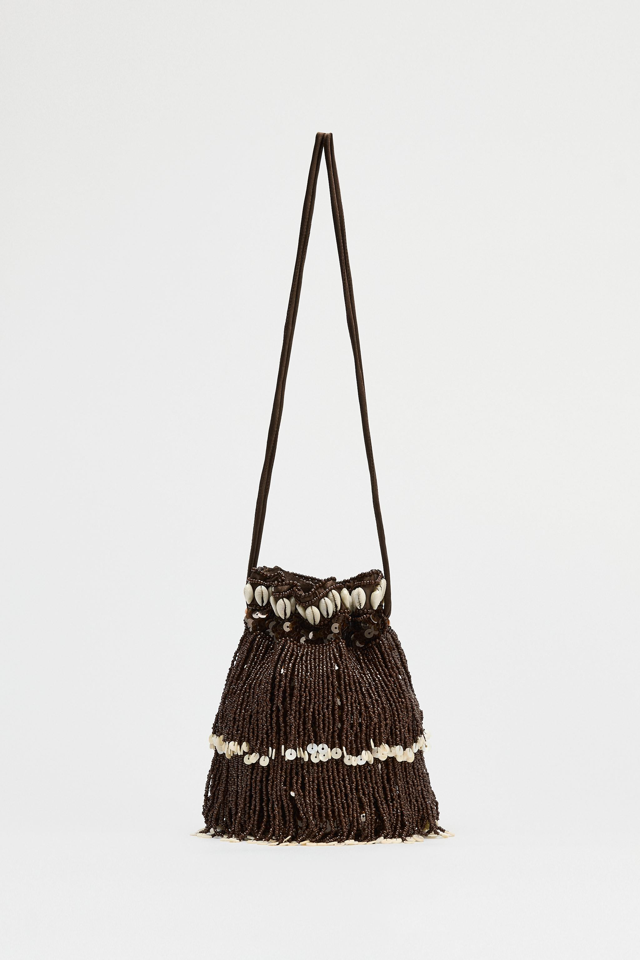 GLITTER SHELL MINI BUCKET BAG | Zara US