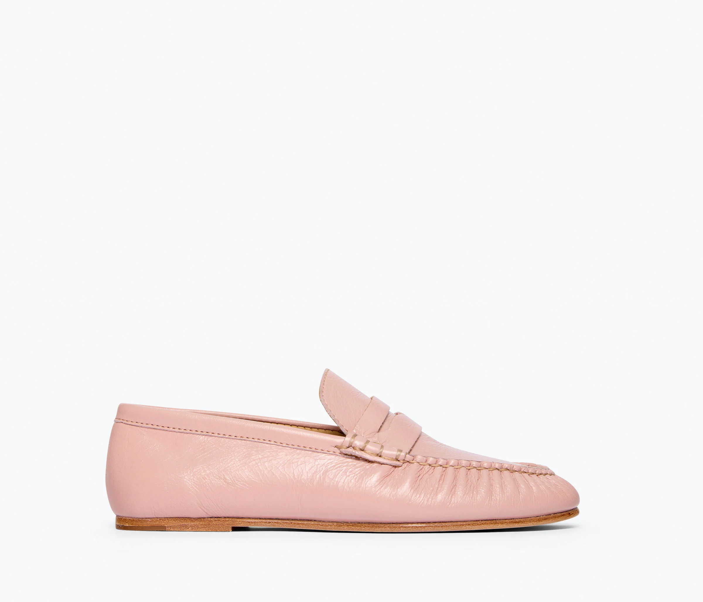 SYDNEY RUCHED PENNY LOAFER | Frēda Salvador