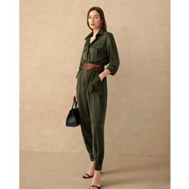 Sandwashed Safari Jumpsuit | LilySilk