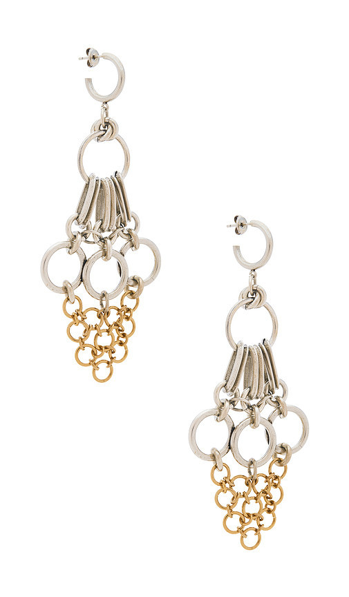 Isabel Marant Awar Long Earrings in Metallic Silver. | Revolve Clothing (Global)