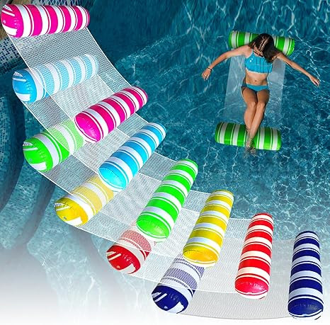 6 Pack Inflatable Pool Floats Adult Size Water Hammock,Water Floaties for Adults,4-in-1 Multi-Pur... | Amazon (US)