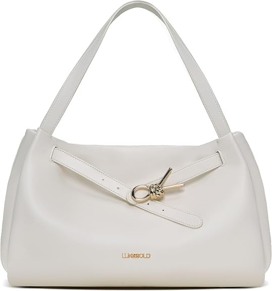 Hobo Bag for Women Soft Shoudler Handbags Slouchy Purses with Belted Detailing | Amazon (US)