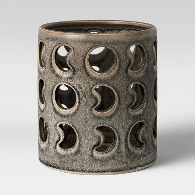 Small Glazed Cutout Hurricane Black - Threshold™ | Target