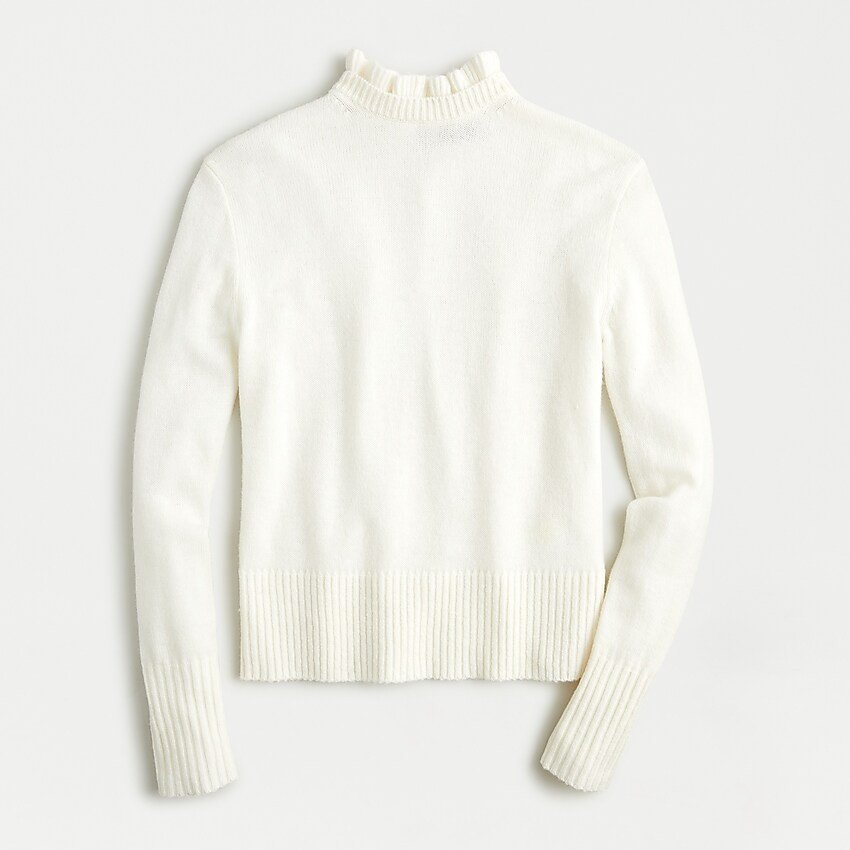 Wool-blend ruffle-neck sweater | J. Crew US