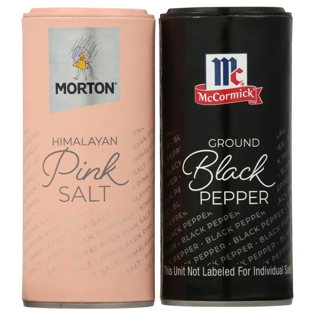 Morton Salt Himalayan Pink Salt & McCormick Ground Black Pepper Shaker Set, 5.25 oz - Walmart.com | Walmart (US)