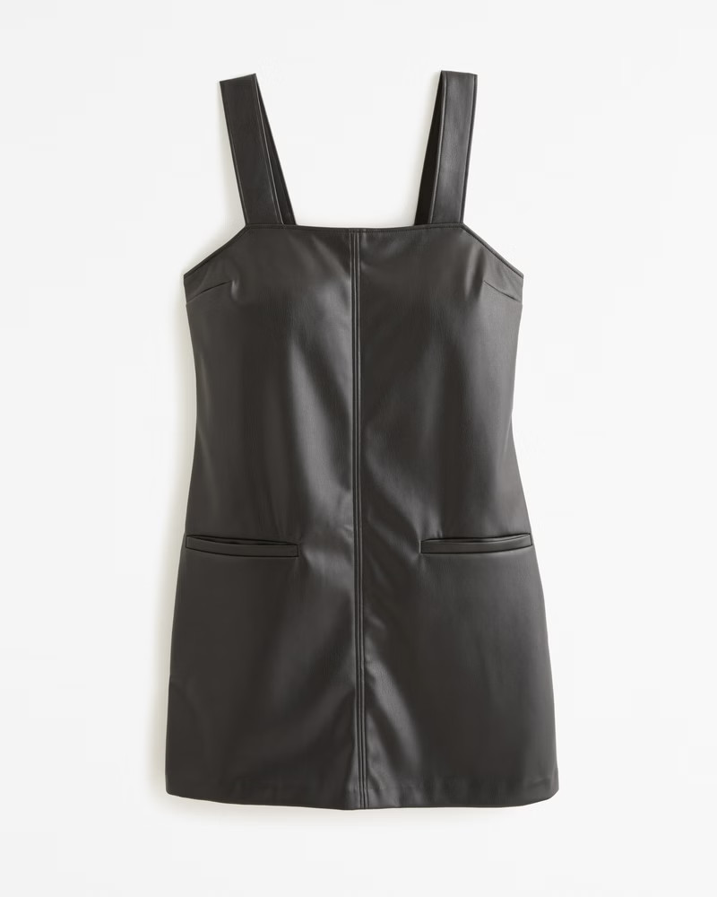 Vegan Leather Shift Mini Dress | Abercrombie & Fitch (US)
