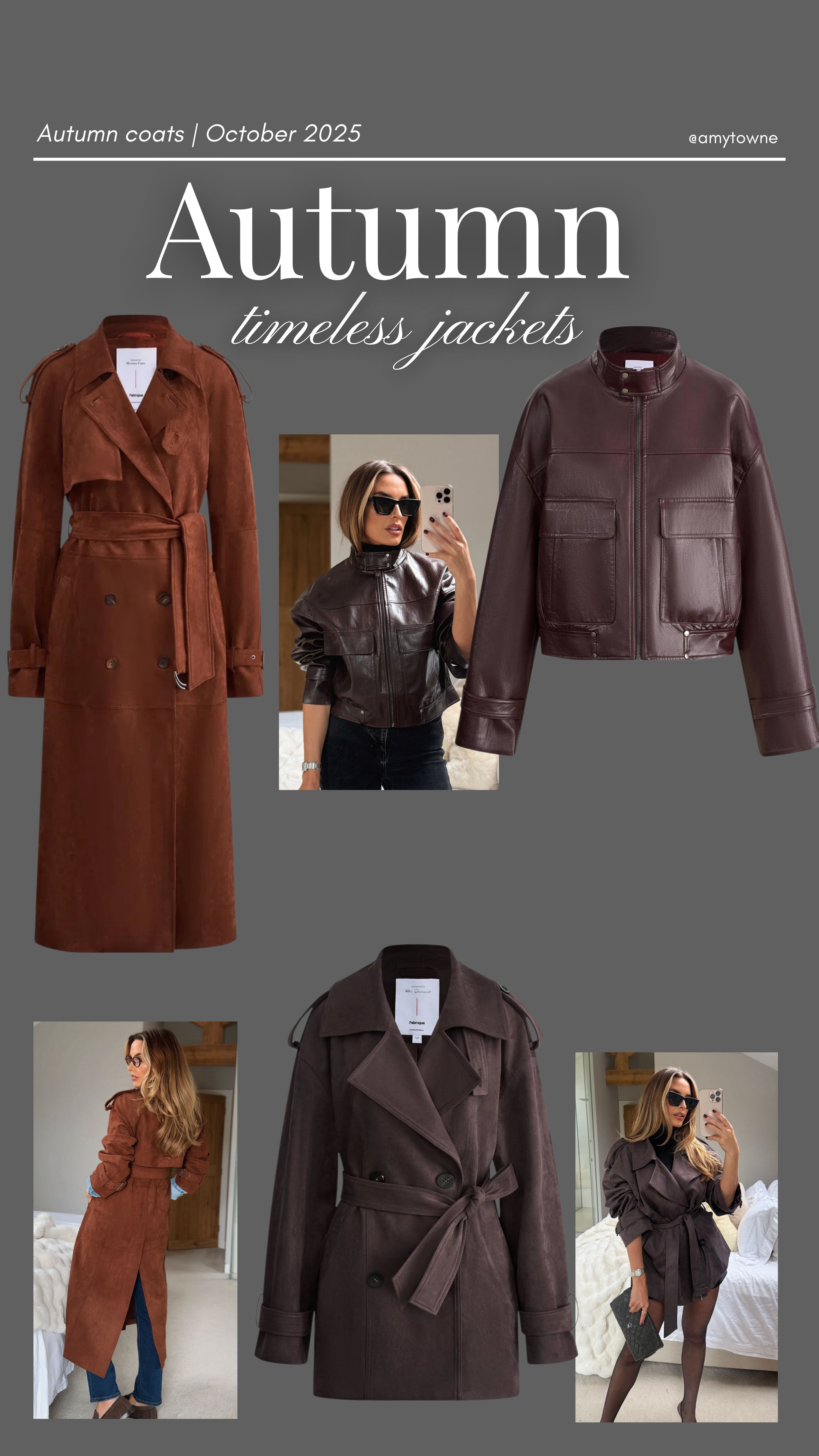 3 coats I’d choose over any trend this Autumn 🍁 All so different & so fabulous! You may have seen me style a few of these pieces already- I just can’t get enough of them, I’m not sure I can choose a favourite, can you? They’re all from @fabrique.official & my code Amy15 will get you 15% off 🍁

