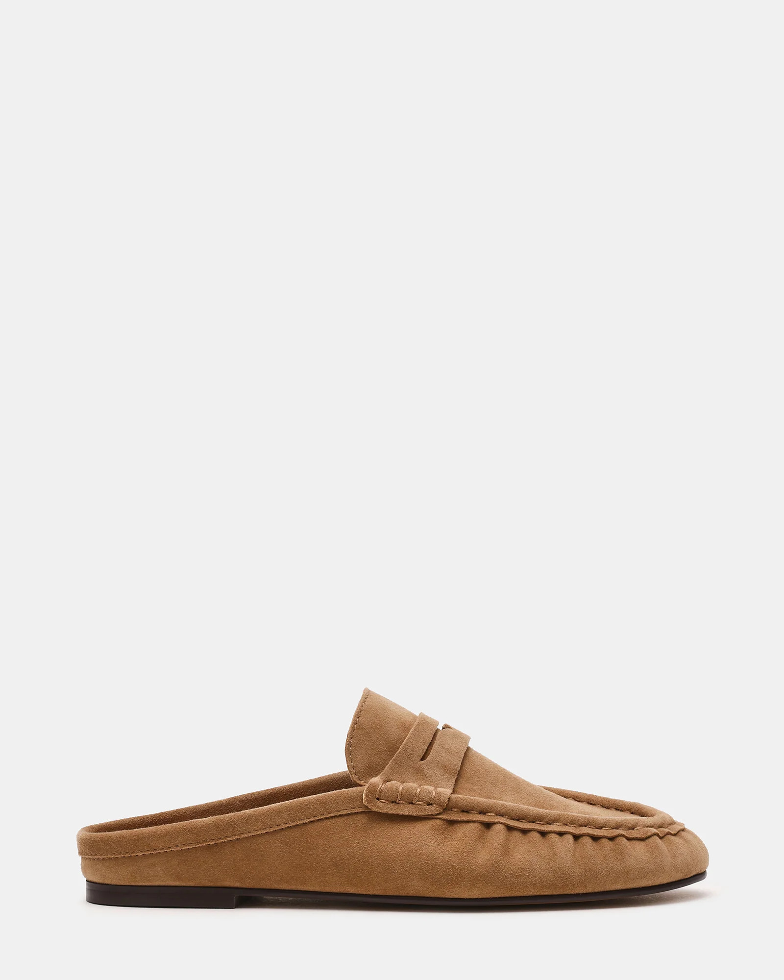 RAFE Taupe Suede Suede Slip-On Mule Women's Flat | Steve Madden (US)
