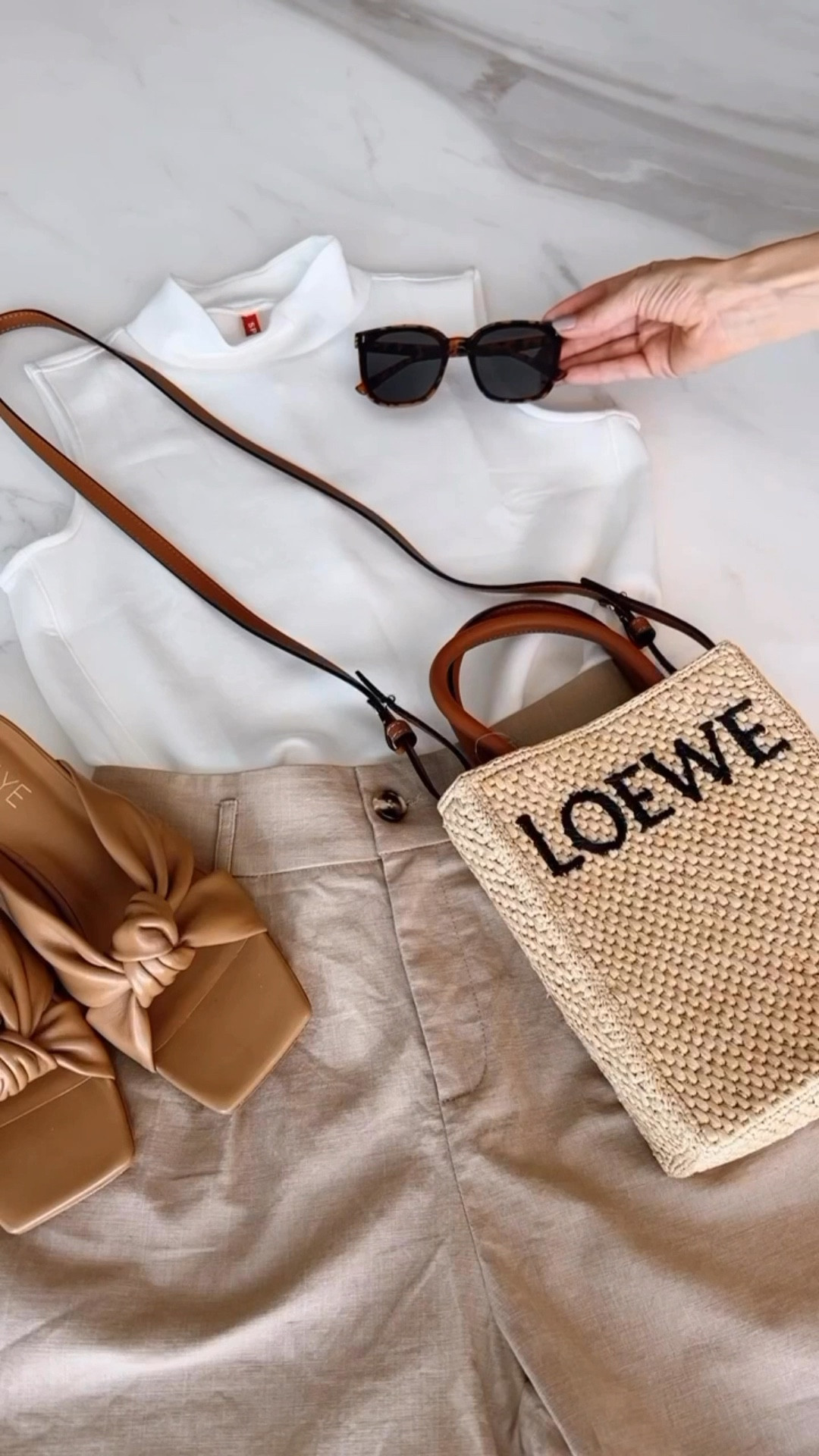 Casual chic outfit idea . Ultra comfortable sandals and top 
Everything runs true to size. Wearing a size small on top and bottoms. 






#LTKU #LTKStyleTip #LTKSeasonal