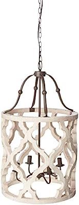 A&B Home Jolette 4-Light Wood Chandelier, 19" x 33.5" | Amazon (US)