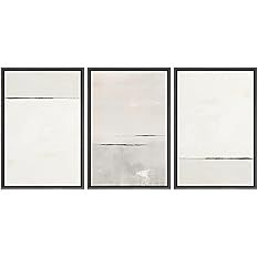 wall26 Framed Canvas Print Wall Art Set Pastel Gray Color Block Landscape Abstract Shapes Illustr... | Amazon (US)