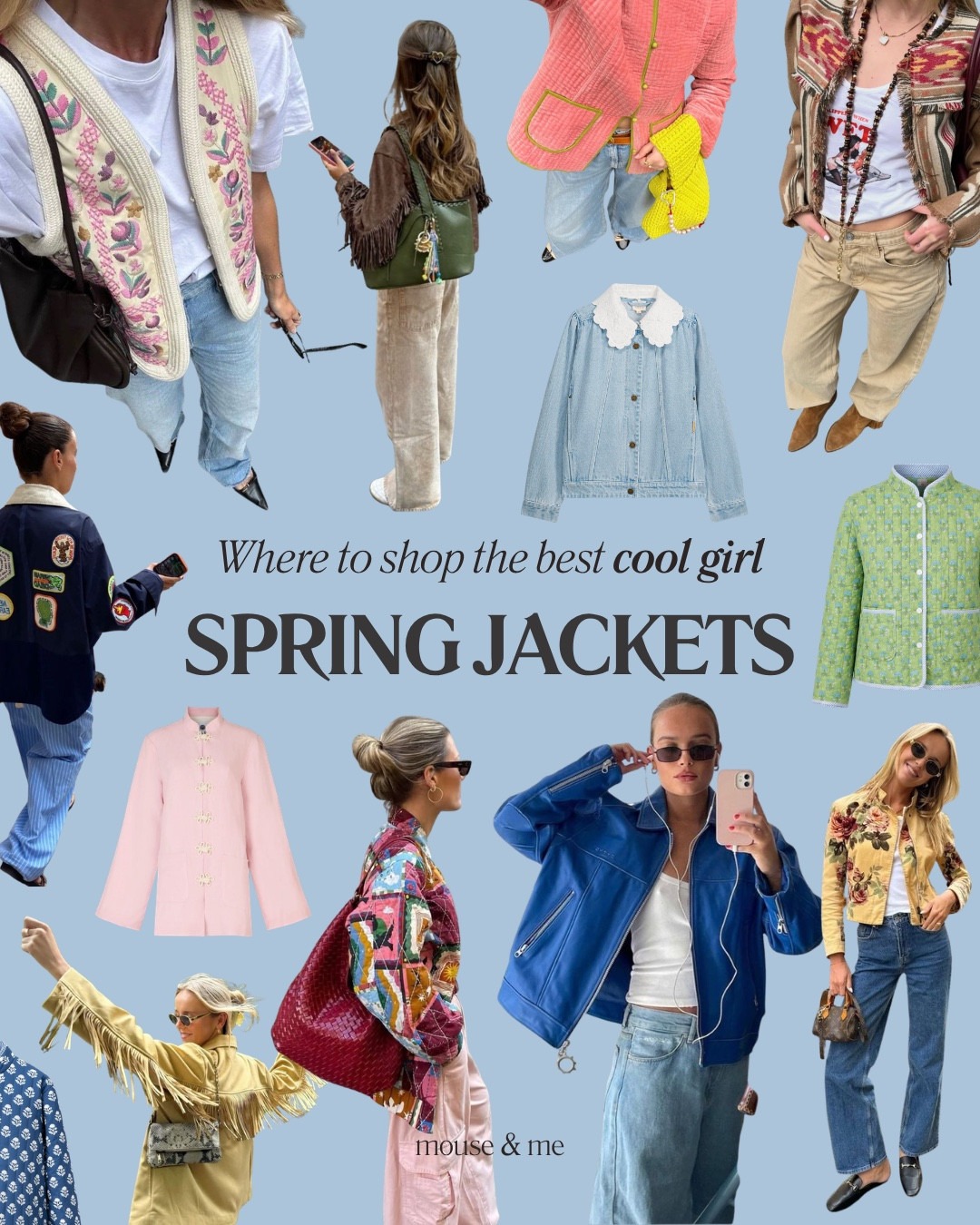 A real mix of spring favourites - quilted, suede, fringe, denim, military-inspired, funnel necks & more 🧥✨

Let us know which styles you’re leaning towards, and for more jacket inspo - comment PART 2 🩵

Happy hump day xx 🐭 *p.s please be aware that if you’re outside of Europe there could be import tax on items from the a couple of European brands featured. 

#springjacket #jacket #militaryjacket #suedejacket #fringe 

[where to shop the best jackets for spring 2026]

#LTKuk #LTKspring