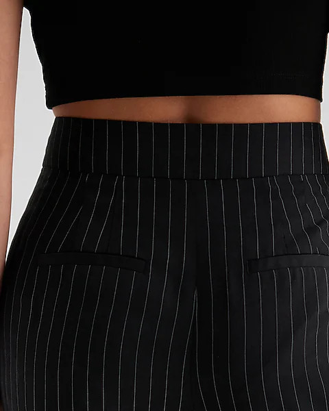 Stylist Super High Waisted Pinstripe Pleated Ankle Pant | Express