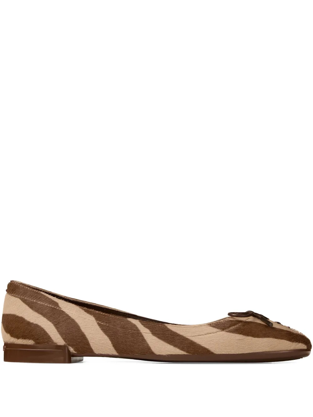 Scarlett zebra-print leather ballerina flats | Farfetch Global
