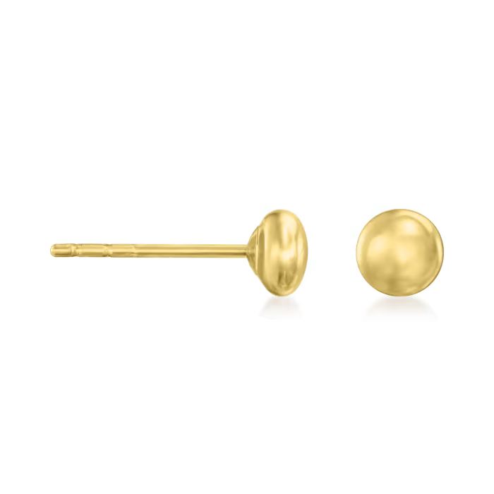 Italian 14kt Yellow Gold Round Stud Earrings | Ross-Simons