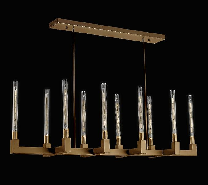 Corsica Linear Chandelier 55” Vintage Barn Metal Chandelier Chandeliers Industrial Loft Rustic ... | Amazon (US)