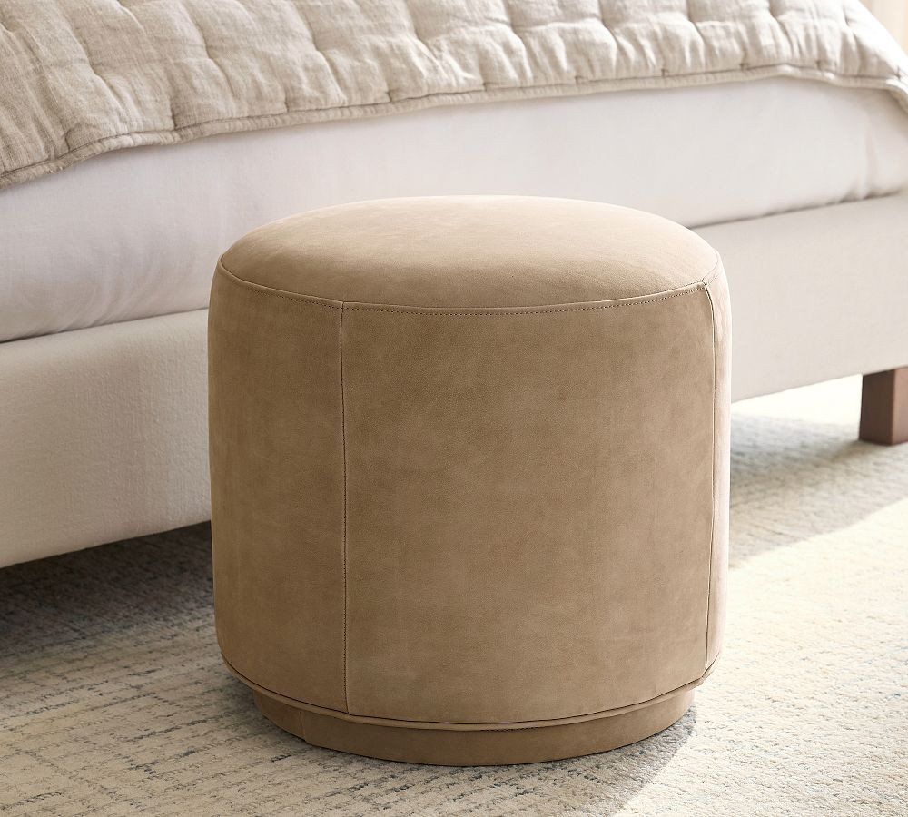 Jake Leather Swivel Stool | Pottery Barn (US)